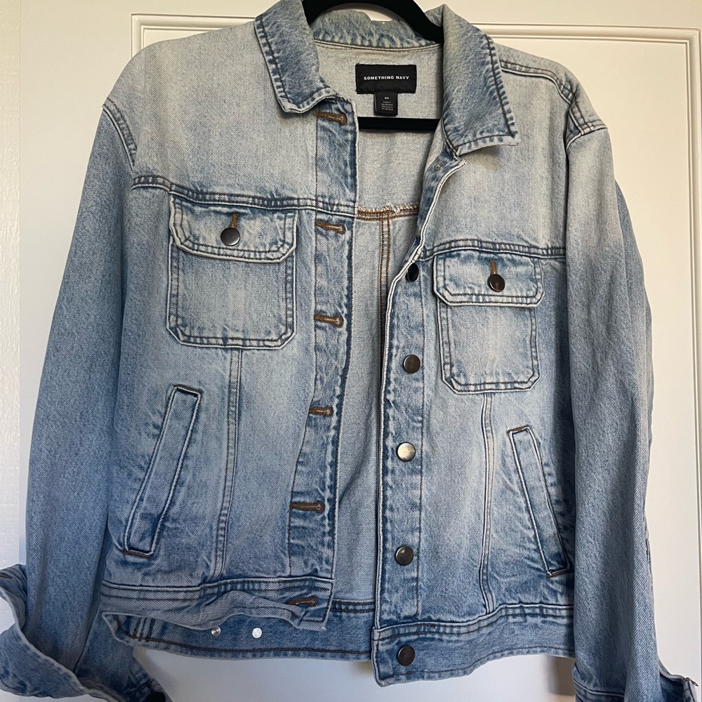 Something Navy Classic Blue Denim Jacket